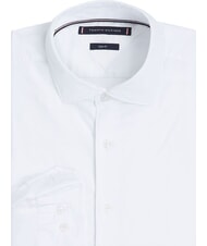 TOMMY HILFIGER TH  Chemise en coton m&eacute;lang&eacute; blanc optique - Chemises pour hommes - 5