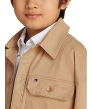 TOMMY HILFIGER TH KIDS Veste surchemise kaki classique - chemises pour enfants - 3