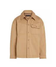 TOMMY HILFIGER TH KIDS Veste surchemise kaki classique - chemises pour enfants - 4