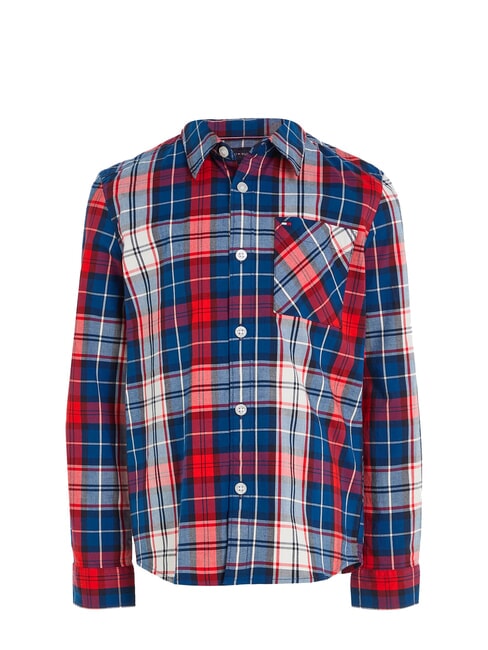 TH KIDS Tartan chemise en coton chèque bleu - chemises pour enfants