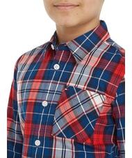 TOMMY HILFIGER TH KIDS Tartan chemise en coton ch&egrave;que bleu - chemises pour enfants - 3