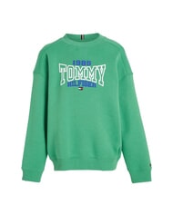 TOMMY HILFIGER TH KIDS Sweat-shirt en coton mélangé vert côtier - Bébé Sweat - 4