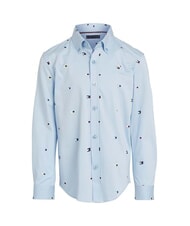 TOMMY HILFIGER TH KIDS chemise en coton à manches longues navire bleu - chemises pour enfants - 4