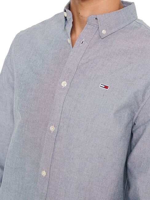 TH JEANS chemise en coton marine nuit noire - Chemises pour hommes