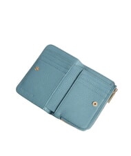 COCCINELLE METALLIC SOFT Petit portefeuille en cuir bleu arctique - Portefeuilles Femme - 2