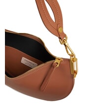 COCCINELLE SUNUP Sac à bandoulière en cuir de taille moyenne cognac/noir - Sacs pour Femme - 3