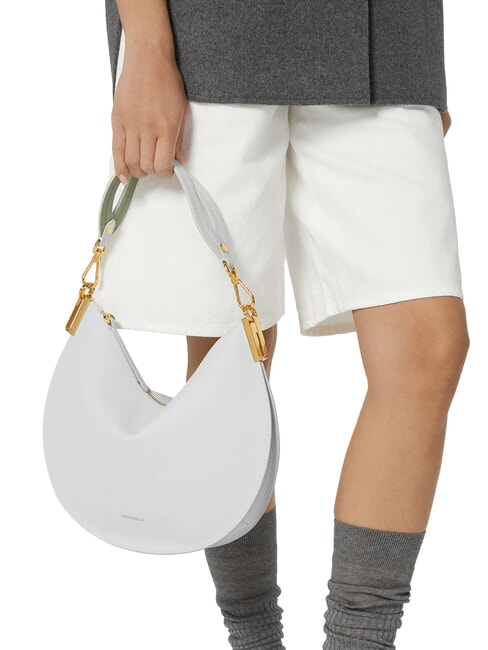 SUNUP Sac à bandoulière en cuir de taille moyenne cognac/noir - Sacs pour Femme