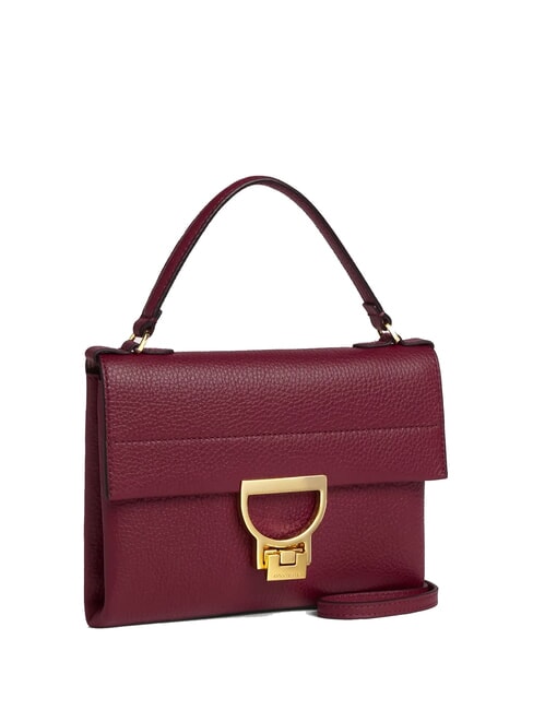 ARLETTIS Mini sac en cuir textur&eacute; groseille - Sacs pour Femme