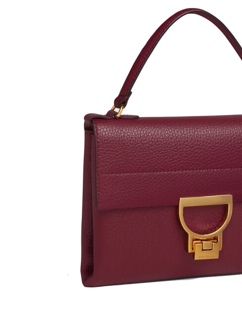 ARLETTIS Mini sac en cuir textur&eacute; groseille - Sacs pour Femme