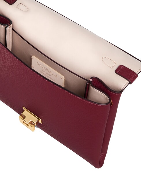 ARLETTIS Mini sac en cuir textur&eacute; groseille - Sacs pour Femme