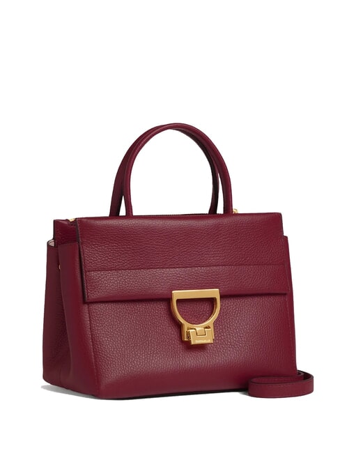 ARLETTIS Sac à main en cuir martelé groseille - Sacs pour Femme