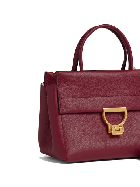 ARLETTIS Sac à main en cuir martelé groseille - Sacs pour Femme