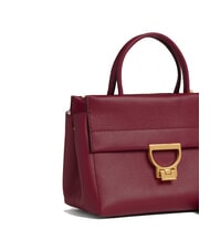 COCCINELLE ARLETTIS Sac à main en cuir martelé groseille - Sacs pour Femme - 3
