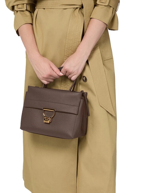 ARLETTIS Sac à main en cuir martelé groseille - Sacs pour Femme