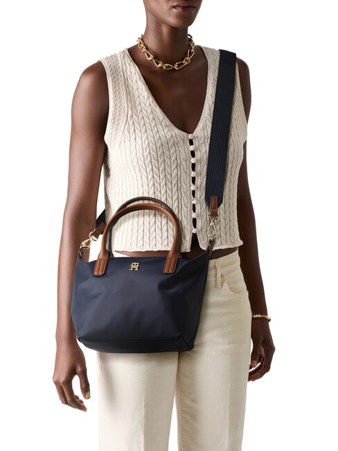 POPETTE Sac &agrave; main avec bandouli&egrave;re bleu sid&eacute;ral / noir - Sacs pour Femme