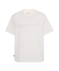 TIMBERLAND EMBROIDERY TONAL T-shirt en cotton millésime blanc - T-shirt - 4