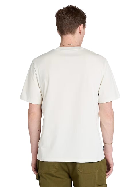 EMBROIDERY TONAL T-shirt en cotton mill&eacute;sime blanc - T-shirt