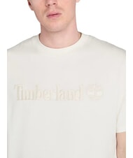 TIMBERLAND EMBROIDERY TONAL T-shirt en cotton mill&eacute;sime blanc - T-shirt - 3