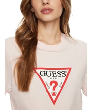 GUESS JEANS SS CN BOXY ICONIC  T-shirt en coton blush royal - T-shirt - 3