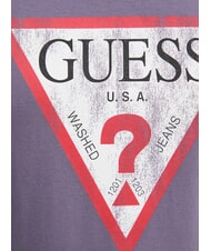 GUESS CLASSIC FIT LOGO T-shirt avec logo lavage violet - T-shirt - 4
