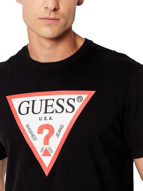 TRI LOGO T-shirt en cotton jetbla - T-shirt