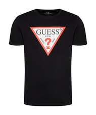 GUESS TRI LOGO T-shirt en cotton jetbla - T-shirt - 4