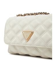 GUESS GIULLY Mini sac matelassé à rabat OFFWHITE - Sacs pour Femme - 3
