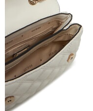 GUESS GIULLY Mini sac matelassé à rabat OFFWHITE - Sacs pour Femme - 4