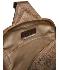 GUESS MILANO 4G Maxi Sac beige / marron - Sacs en Bandoulières pour Homme - 4