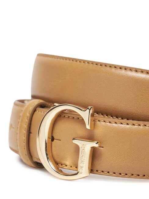 G Ceinture en cuir chameau - Ceintures