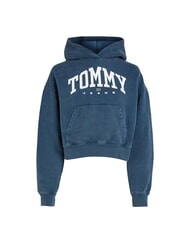 TOMMY HILFIGER TH JEANS Sweat &agrave; capuche pour femme marine nuit noire - Sweat-shirts pour femmes - 4