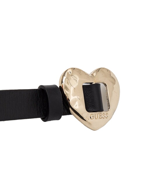 HEART Ceinture fine avec boucle en forme de cœur NOIR - Ceintures