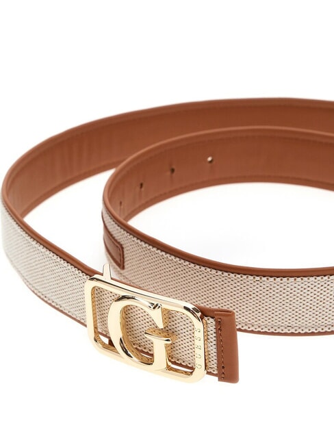 SEBINA Ceinture avec insert en toile caramel multi - Ceintures