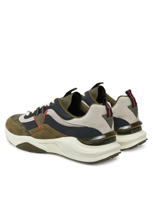 VALENCIA Baskets de course vert noir ivoire roi - Chaussures Homme