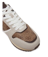 GUESS ISLAND Baskets blanc beige - Chaussures Homme - 4
