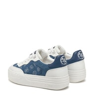 GUESS SWOLE2 Baskets &agrave; plateforme avec empi&egrave;cements en denim bleu - Chaussures Femme - 5