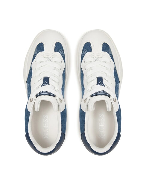 SWOLE2 Baskets à plateforme avec empiècements en denim bleu - Chaussures Femme