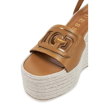 GUESS TANVEE Sandales espadrilles compensées hautes bronzage - Chaussures Femme - 4