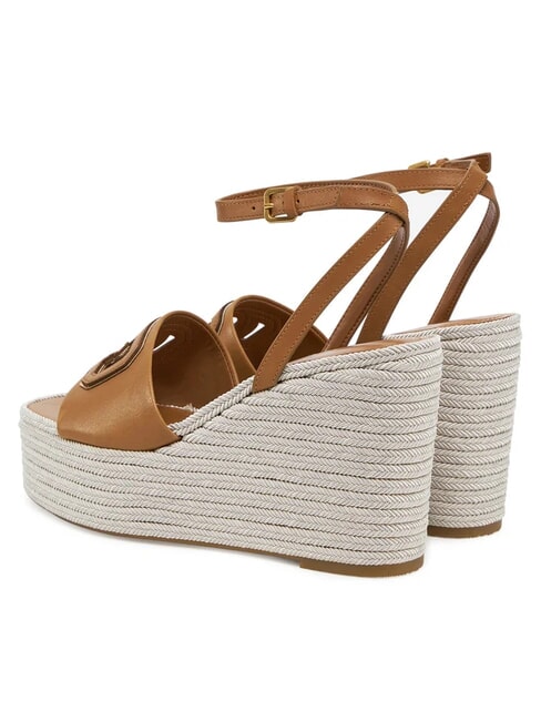 TANVEE Sandales espadrilles compensées hautes bronzage - Chaussures Femme