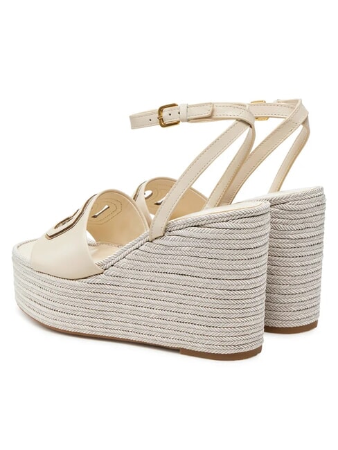 TANVEE Sandales espadrilles compensées hautes crème/or - Chaussures Femme
