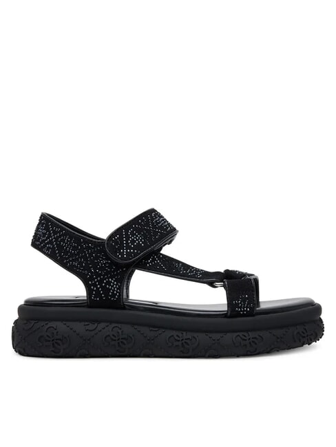 LODE Sandales à plateforme avec strass NOIR - Chaussures Femme