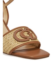 GUESS GANIKA Sandales hautes avec bande en raphia naturel - Chaussures Femme - 4