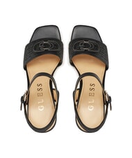 GUESS GANIKA Sandales hautes avec bande en raphia NOIR - Chaussures Femme - 3