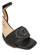 GUESS GANIKA Sandales hautes avec bande en raphia NOIR - Chaussures Femme - 4