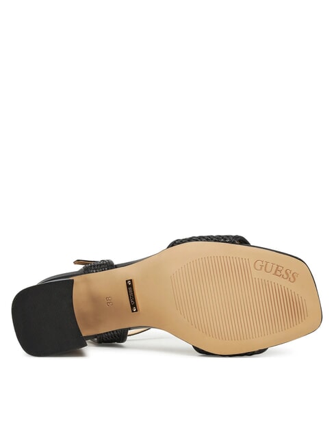 GANIKA Sandales hautes avec bande en raphia NOIR - Chaussures Femme