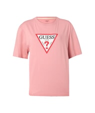 GUESS JEANS ICONIC T-shirt à manches courtes coupe décontractée légèrement rose - T-shirt - 4