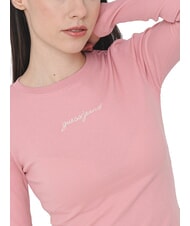 GUESS JEANS EMBRO T-shirt côtelé à manches longues légèrement rose - T-shirt - 3