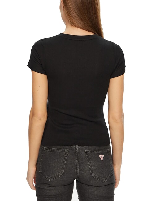 EMBRO SLIM T-shirt côtelé à manches courtes jetbla - T-shirt