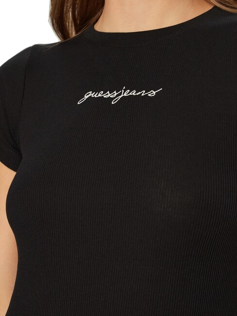 EMBRO SLIM T-shirt côtelé à manches courtes jetbla - T-shirt