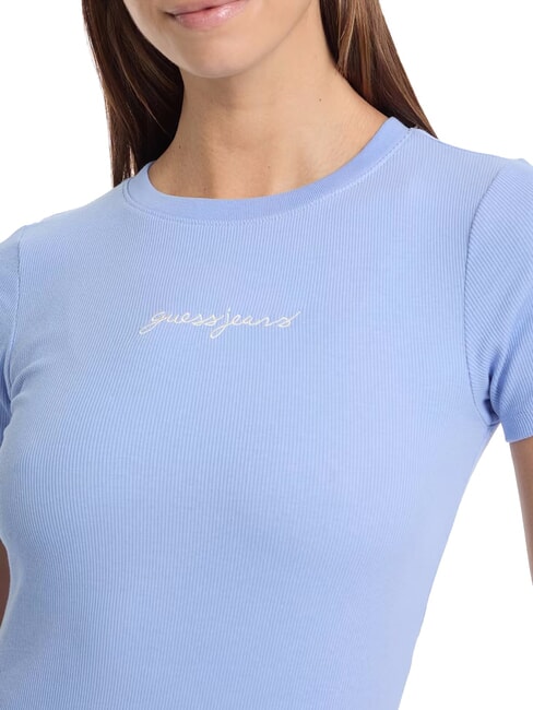 EMBRO SLIM T-shirt c&ocirc;tel&eacute; &agrave; manches courtes bleu zendy frais - T-shirt